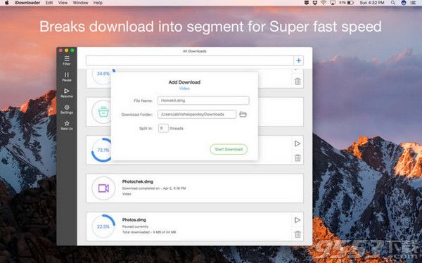 iDownloader for Mac