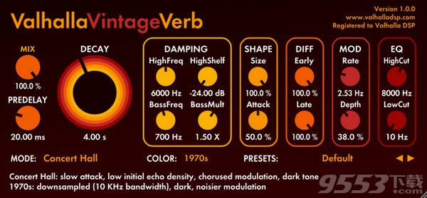 ValhallaVintageVerb Mac版