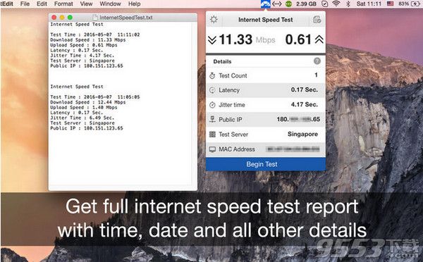 Internet Speed Test Mac中文破解版