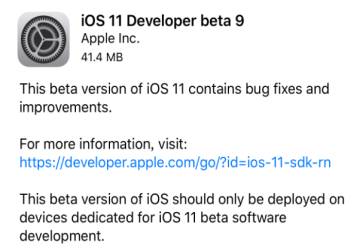 iOS11beta9最新版