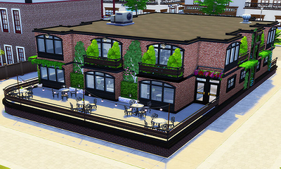模拟人生4 v1.31工业风Brick-Made咖啡厅MOD