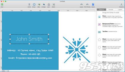 Blue Penguin Business Card Designer Mac中文版