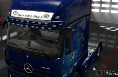 欧洲卡车模拟2 v1.28梅赛德斯奔驰MPIV灯箱MODv1.0