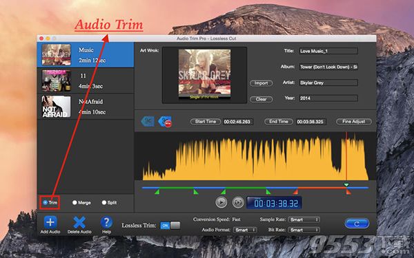Audio Trim Split Merge Edit Mac版