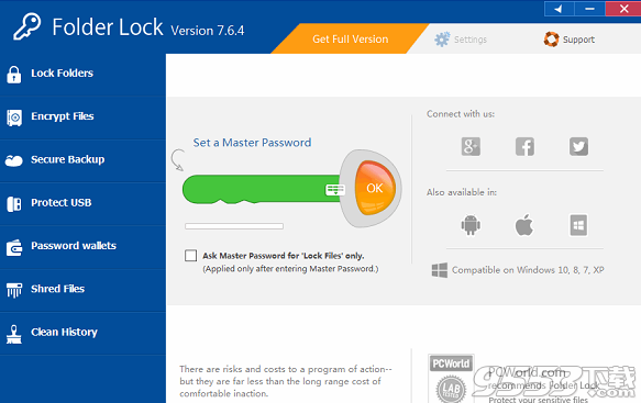 Folder lock中文破解版 v7.7.2绿色版
