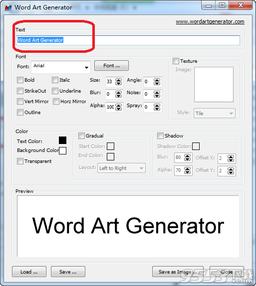 Word Art Generator中文版 v1.1绿色版