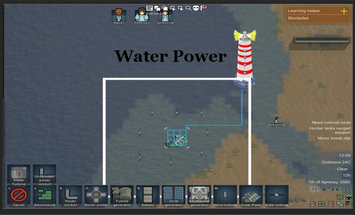 环世界 B18水力发电与潮汐能MOD
