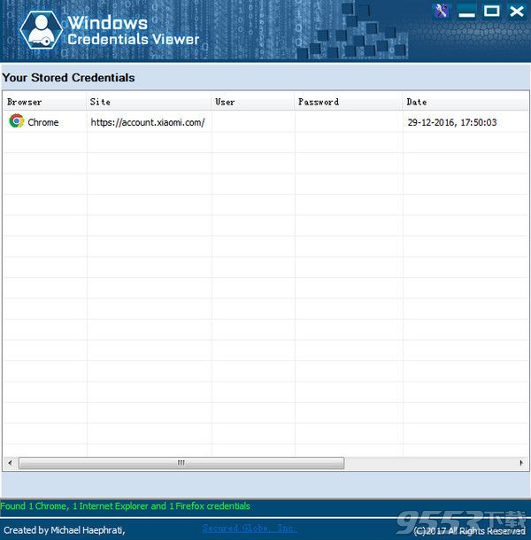 Windows Credentials Viewer(浏览器性能测试功能) v1.3免费版