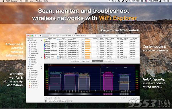 WiFi Explorer(WiFi无线扫描和管理) Mac版