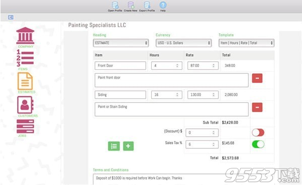 Job Estimate Maker Mac版