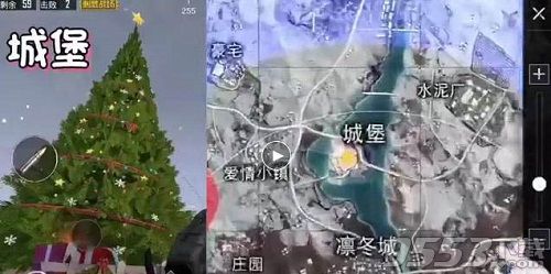 绝地求生刺激战场城堡圣诞树在哪 刺激战场雪地地图城堡圣诞树具体位置