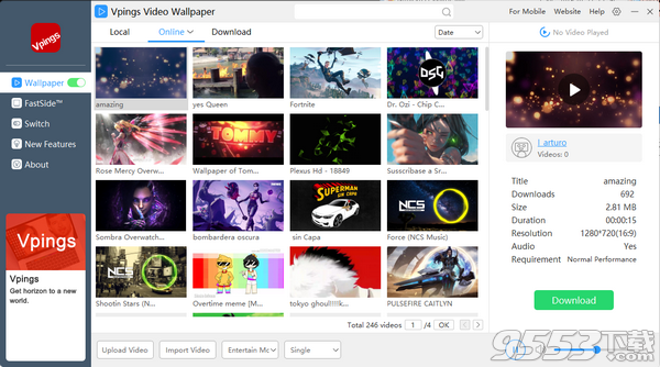 Vpings Video Wallpaper(视频桌面软件) v4.0.0.3绿色版