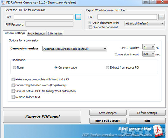 BullZip PDF2Word Converter(PDF转Word工具)