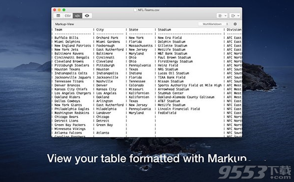 MarkupTable Mac版