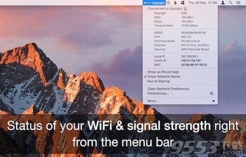 Wifi Status Mac版