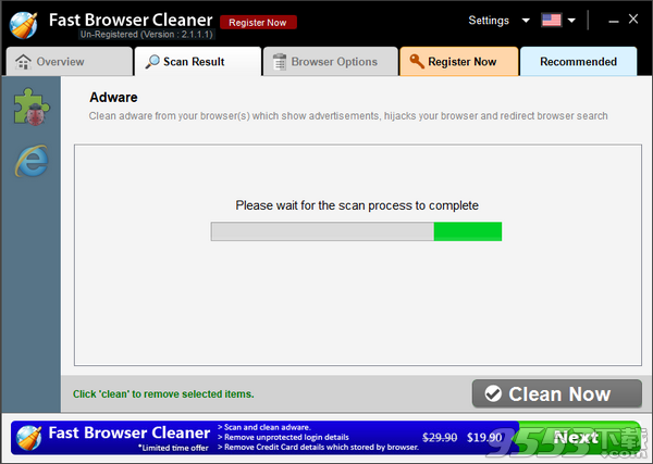 Fast Browser Cleaner(浏览器清理工具) v2.1.1.1免费版