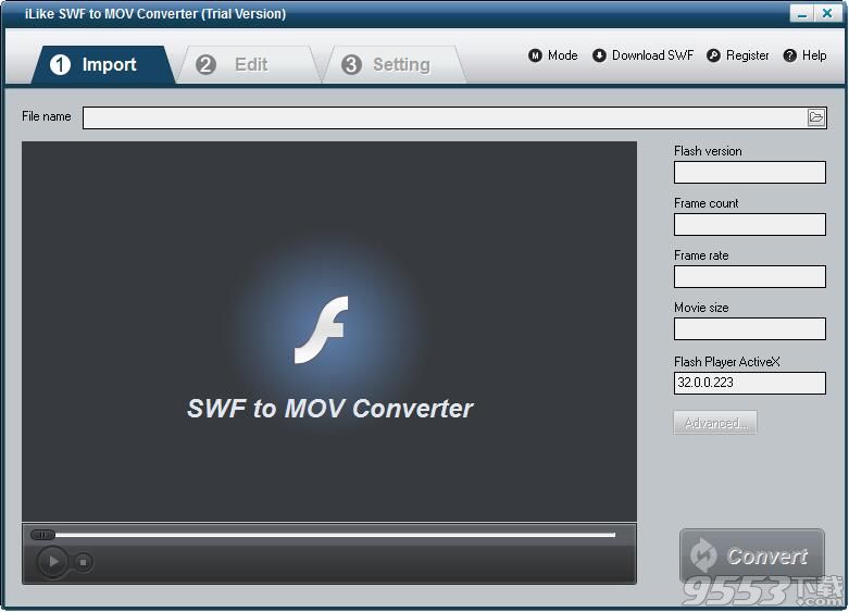 iLike SWF to MOV Converter(格式转换软件)