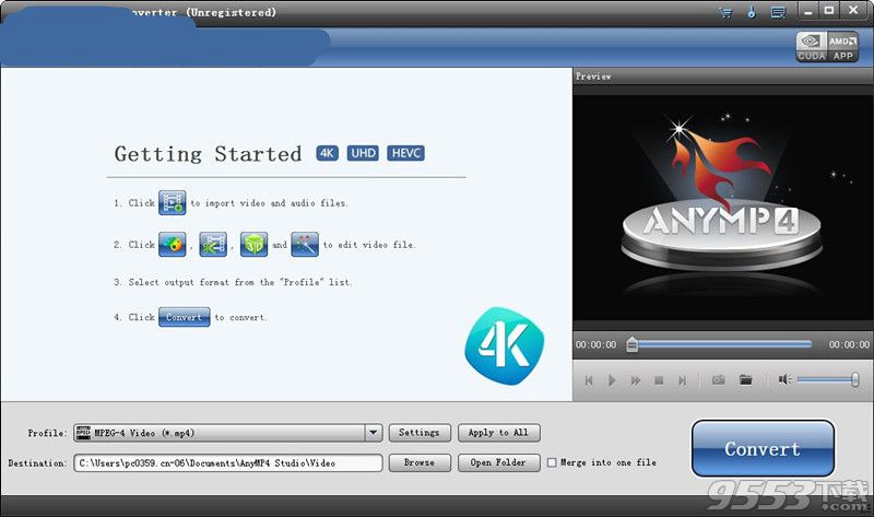 AnyMP4 4K Converter(4K视频转换器)