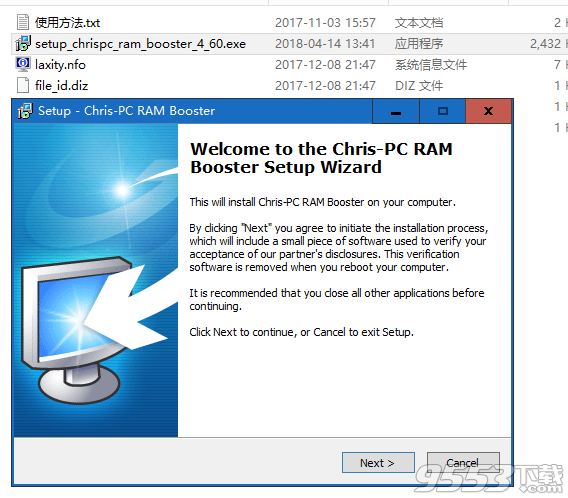 instal Chris-PC RAM Booster 7.07.19
