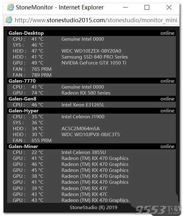 StoneMonitor(Windows云温度监控)