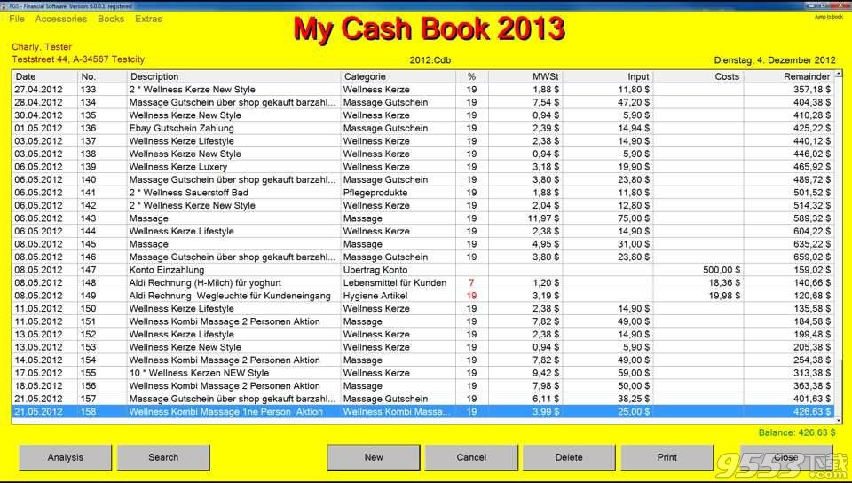FGS CashBook(FGS会计软件)