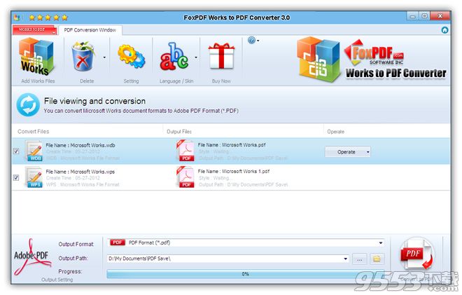 FoxPDF Works to PDF Converter(Word转PDF)