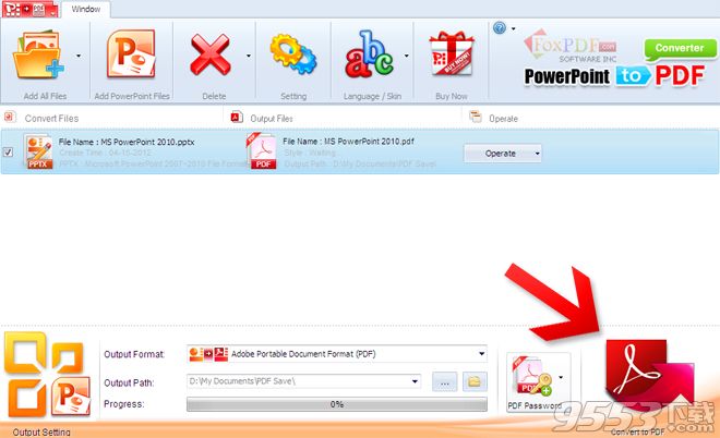 FoxPDF PPTX to PDF Converter(ppt转pdf)