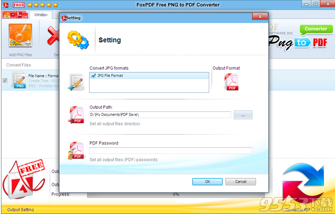 FoxPDF Free PNG to PDF Converter