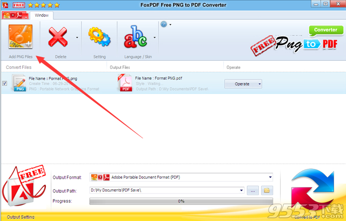 FoxPDF Free PNG to PDF Converter