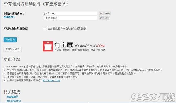 WP Youdao Slug(WP有道别名翻译插件)