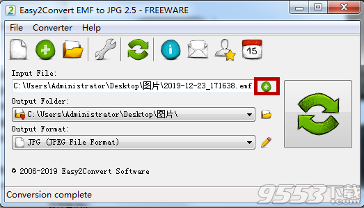 Easy2Convert EMF to JPG(EMF转JPG工具) V2.5 绿色版