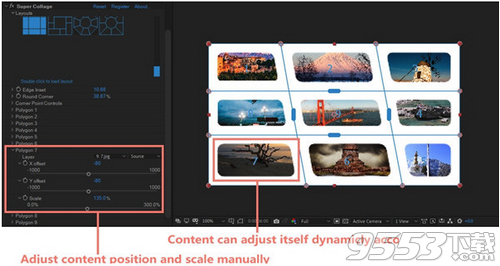 Super Collage(AE视频图像画面分割拼贴分屏插件)