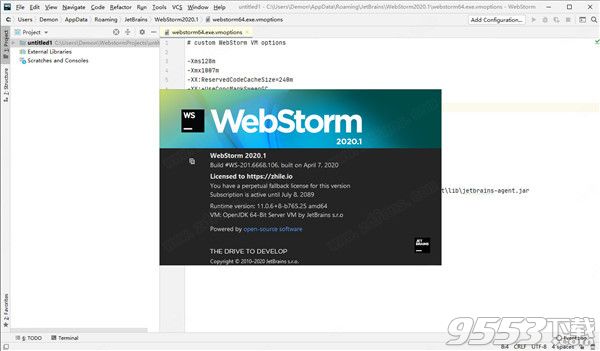 WebStorm 2020.1 汉化破解版