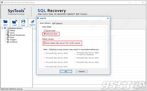 SysTools SQL Recovery