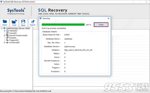 SysTools SQL Recovery