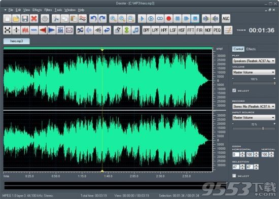 Softdiv Dexster Audio Editor v4.8 绿色破解版