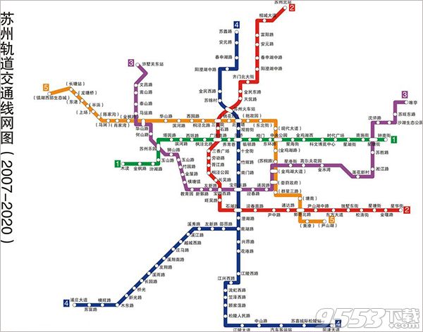 苏州地铁线路图2020高清版