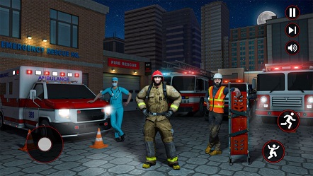 消防员消防车911游戏